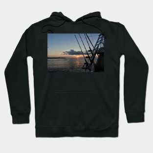 Sunrising on the fishing boat Hoodie